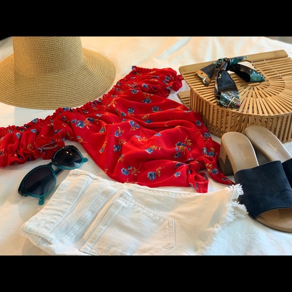 White Denim Shorts - Picture 2 of 5